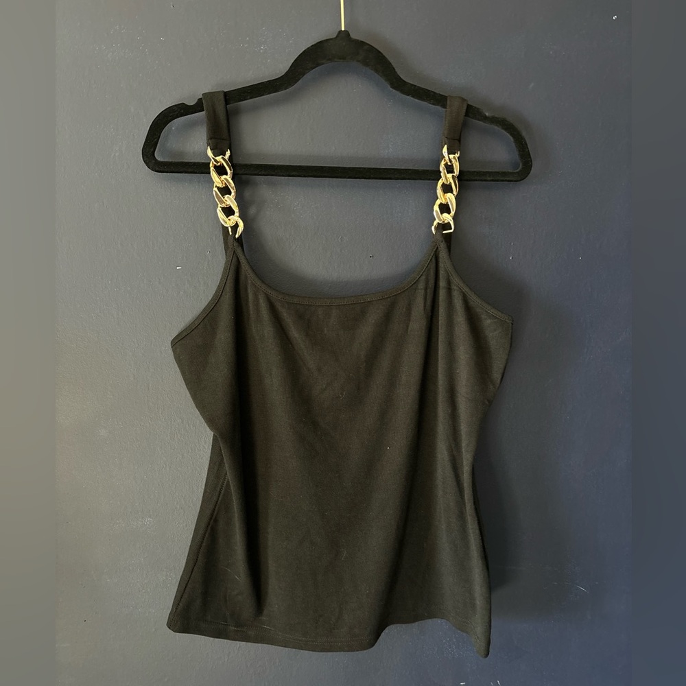 Black Chain Strap Women's Top